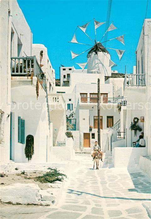 Myconos Mykonos Micono Greece Malerische Strasse