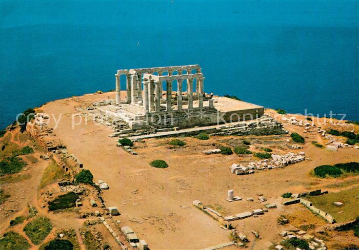 Sounion Greece Poseidontempel Fliegeraufnahme