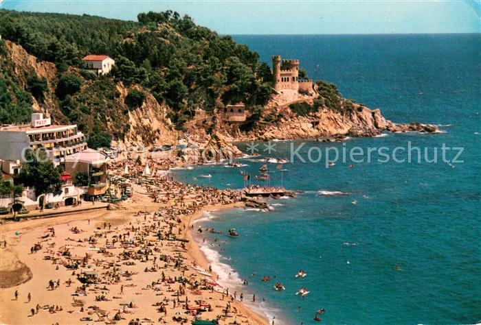 Lloret de Mar Vista general de Sa Caleta y castillo