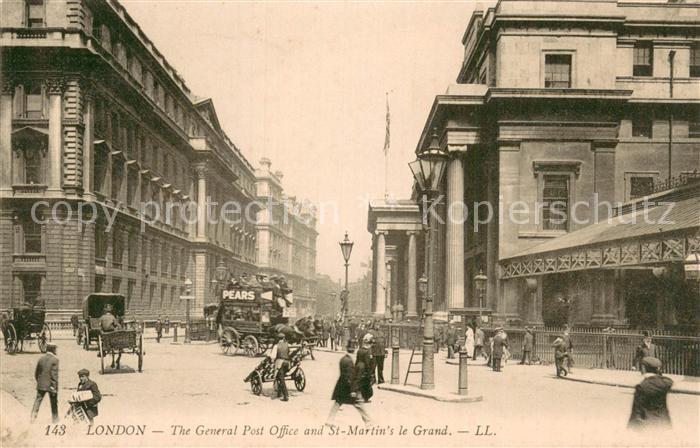 London  UK General Post Office and St Martins le Grand