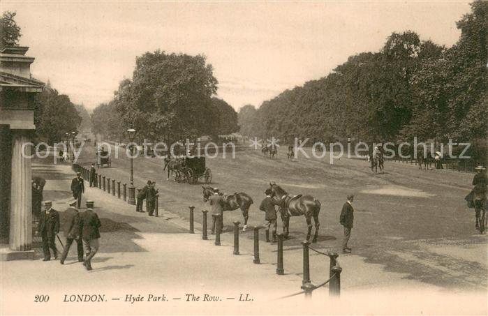 London  UK Hyde Park The Row