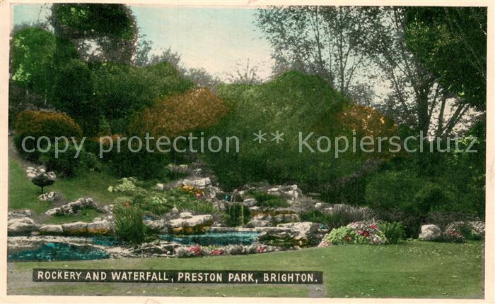 Brighton Hove Rockery and waterfall Preston Park