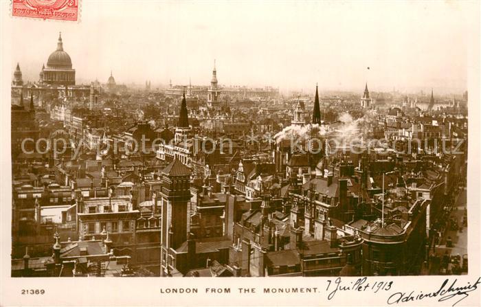 London  UK View from the Monument
