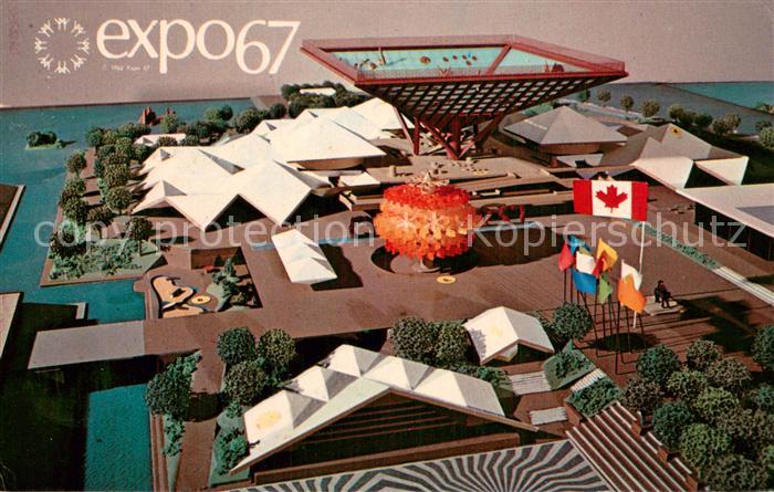 Montreal Quebec expo 67 Pavillon du Canada Illustration