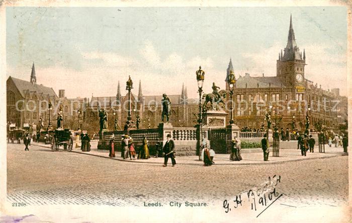 Leeds  West Yorkshire UK City Square Monument