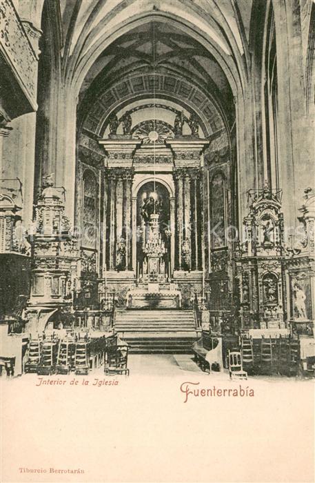 Fuenterrabia Hondarribia Interior de la iglesia