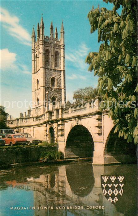 Oxford  Oxfordshire UK Magdalen Tower and Bridge