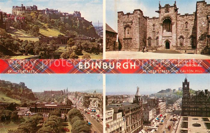 Edinburgh  Scotland UK Castle Princes Street Calton Hill Scottish National War M