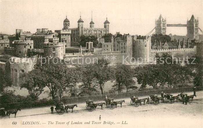 London  UK Tower of London and Tower Bridge