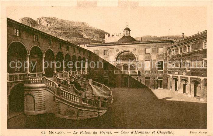 Monaco Palais du Prince Cour d Honneur et Chapelle