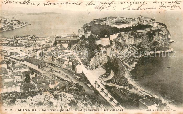 Monaco Vue Generale Rocher de la Principauté