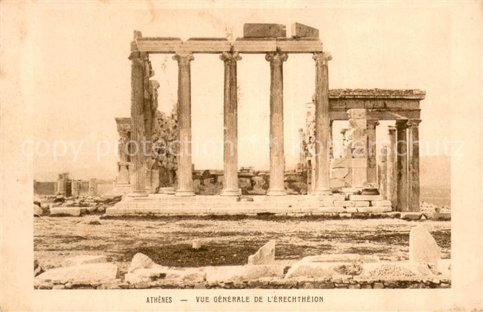 Athenes Athen Vue Generale de l Erechtheion Antike Staette