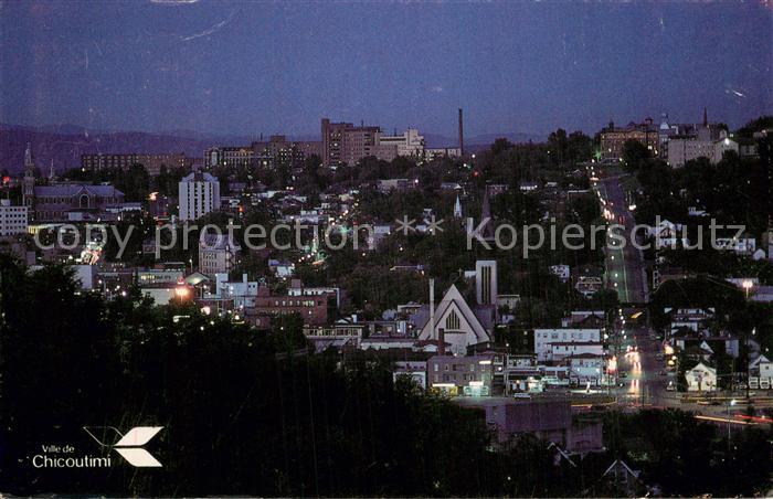 Chicoutimi Canada Ville la nuit