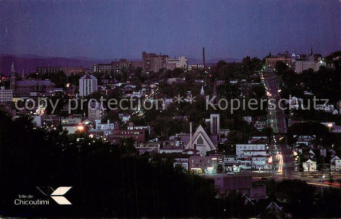 Chicoutimi Canada Ville la nuit