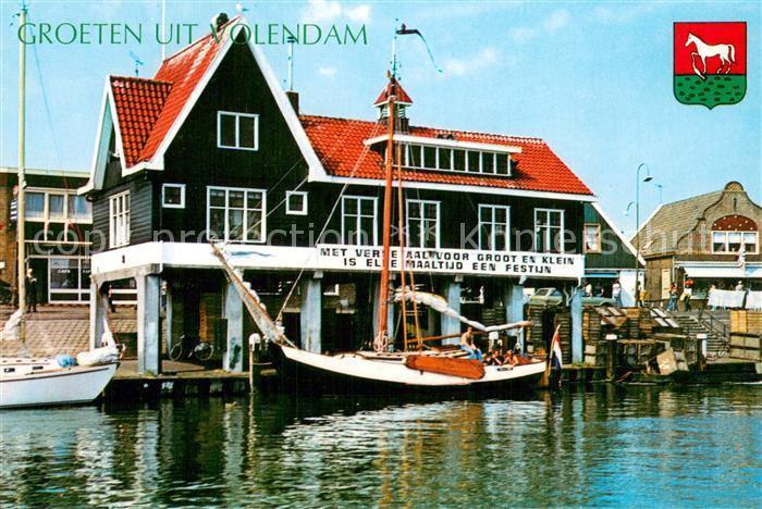 Volendam Hafen Restaurant Segelboot