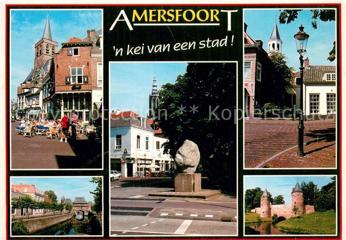 Amersfoort NL Ortsmotive Zentrum StrassenCafe Denkmal Schloss