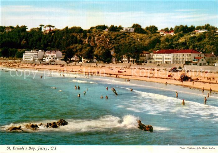 St Brelades Bay Jersey UK View of the beach