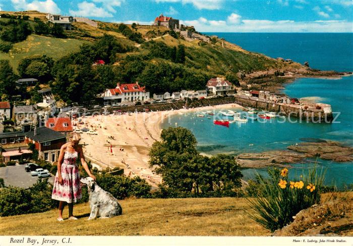 Rozel Bay Jersey UK Hafen Strand Kueste