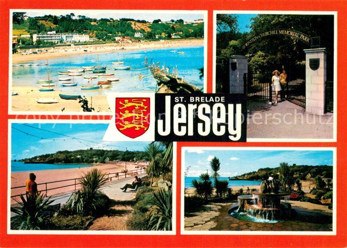 St Brelade Jersey UK Strand Brunnen Sir Winston Churchill Memorial Park