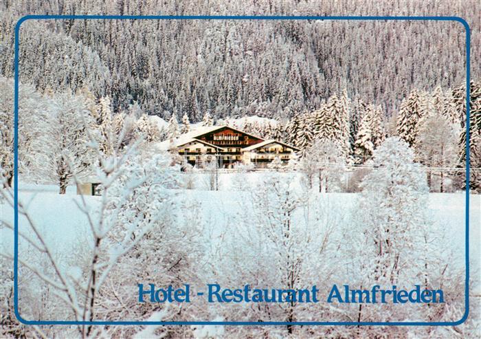 Ramsau Dachstein Steiermark Hotel Restaurant Almfrieden Winterlandschaft
