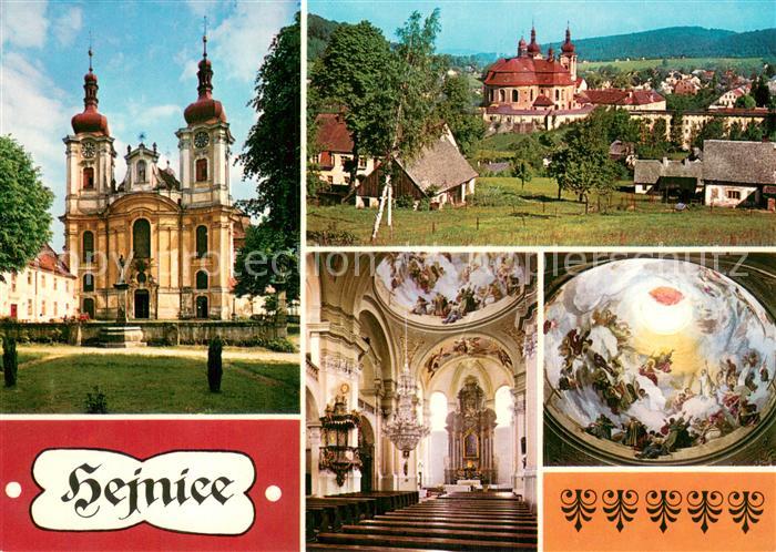 Hejnice Haindorf CZ Barockkirche Innenansicht Deckengemaelde Ortsansicht