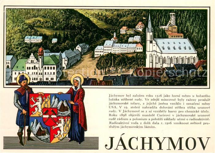 Jachymov Sankt Joachimsthal Rathaus Museum ehemalige Koenigliche Muenze Kirche S