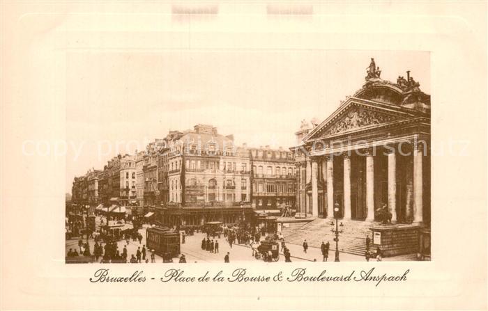 Bruxelles Bruessel Place de la Bourse et Boulevard Anspach