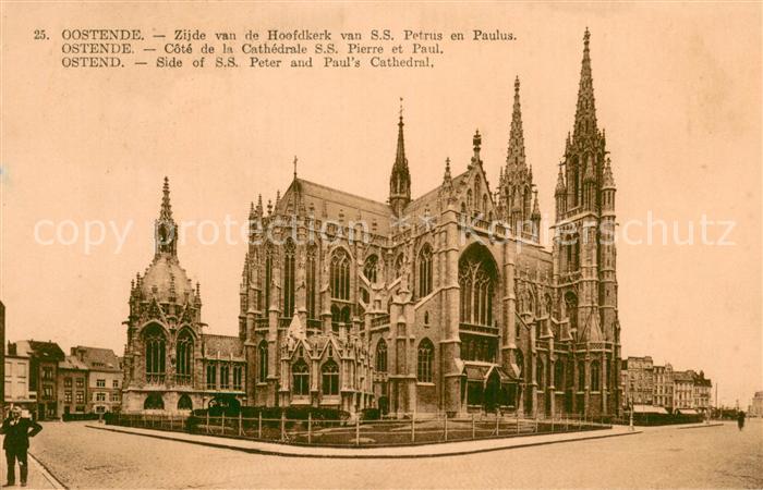 Oostende Ostende Zijde van de Hoofdkerk van ss Petrus en Paulus