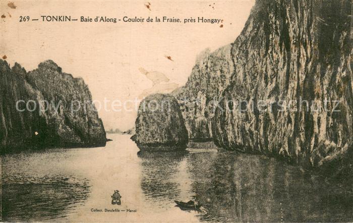 Tonkin Vietnam Baie d’along Couloir de la Fraise pres Hongay