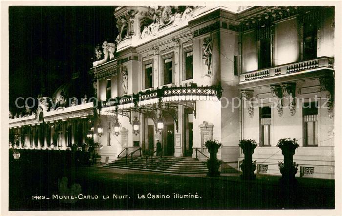 Monte-Carlo Monaco la Nuit Le Casino Illumine