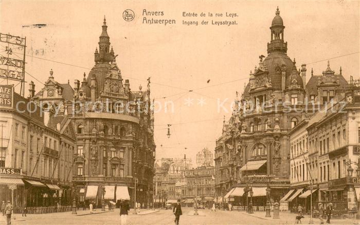 Anvers Antwerpen Entree de la rue Leys