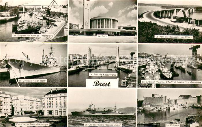 Brest 29 Les Fregates au Pont de l’Harteloire La Gare Le Pont de Plougastel sur