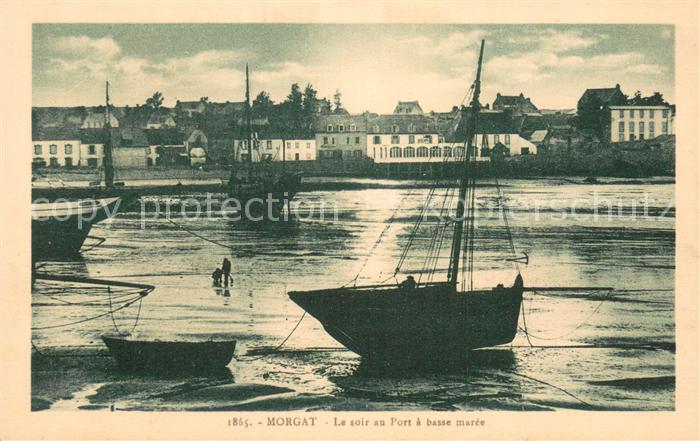 Morgat Le soir au Port a basse maree