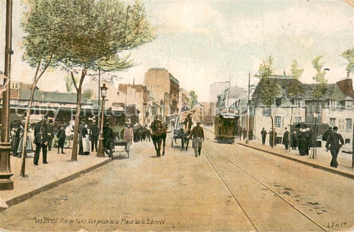 Brest 29 Rue de Paris Vue prise de la Place de la Liberte