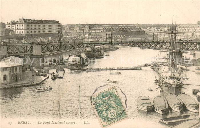 Brest 29 Le Pont National ouvert