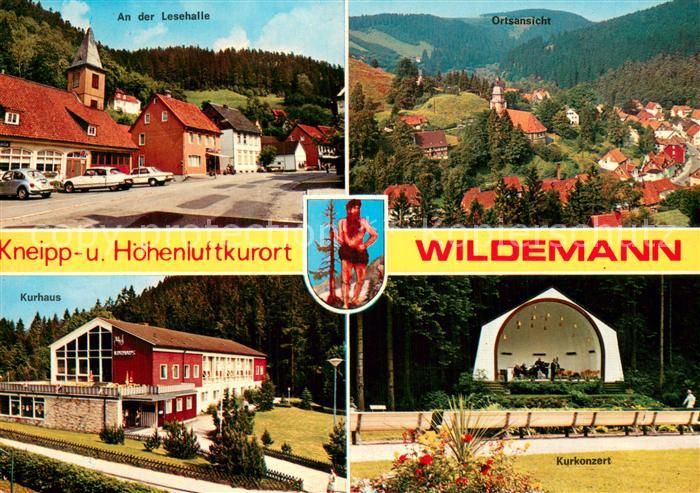 Wildemann Harz Goslar Niedersachsen an der Lesehalle Ortsansicht Kurhaus Kurkonz