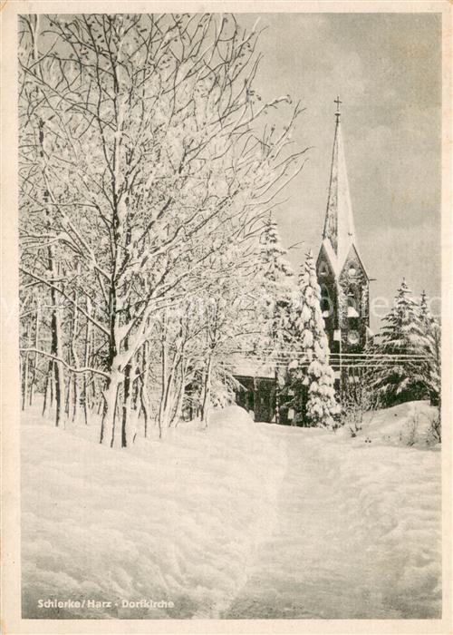 Schierke Harz Dorfkirche im Winter