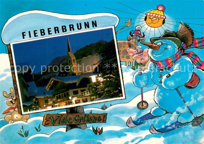 Fieberbrunn Tirol Skiparadies Ortsmotiv