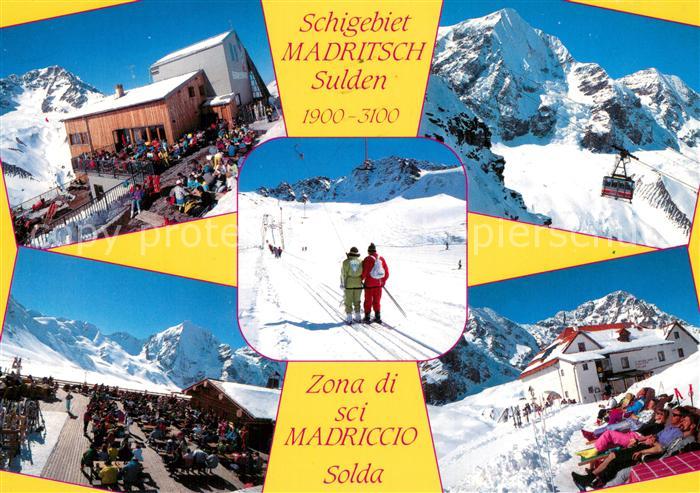 Sulden Solda Skigebiet Madritsch Seilbahn Bergstation Seilbahn Skilift Madritsch