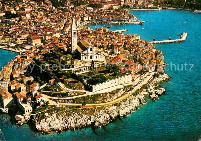 Rovinj Rovigno Istrien Croatia Fliegeraufnahme
