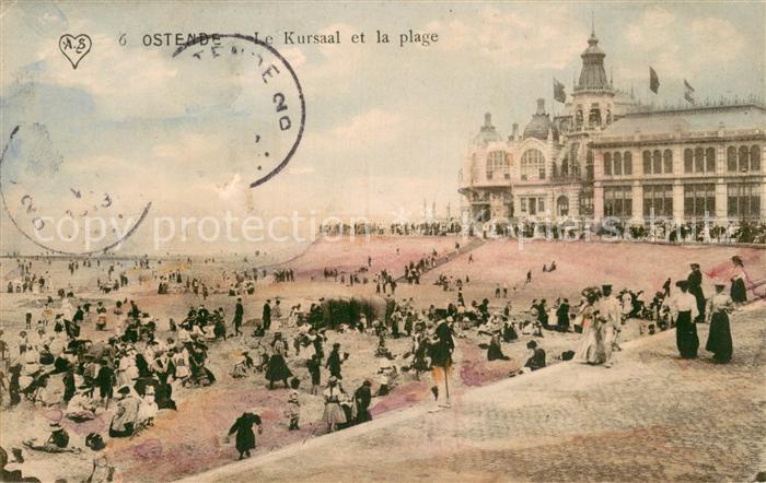 Ostende Oostende Le Kursaal et la plage