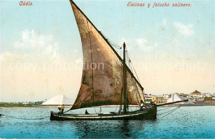 Cadiz Andalucia ES Salinas y falucho salinero
