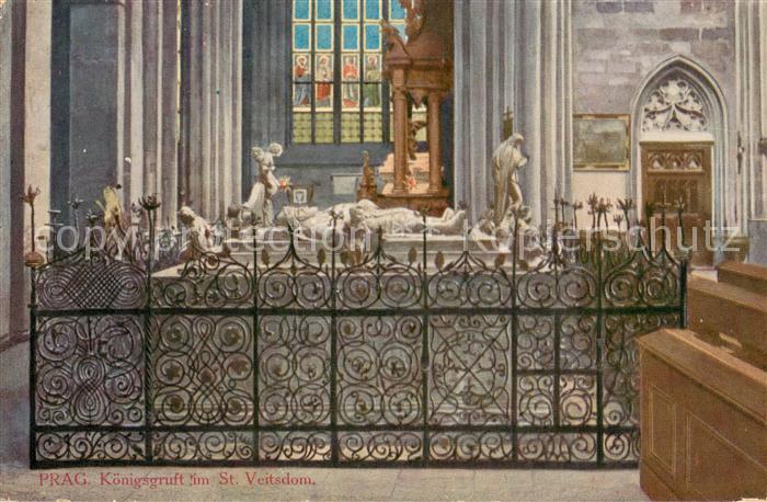 Prag  Prahy Prague Koenigsgruft im St Veitsdom