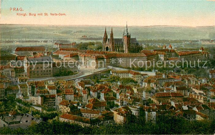 Prag  Prahy Prague Kgl Burg mit St Veits Dom