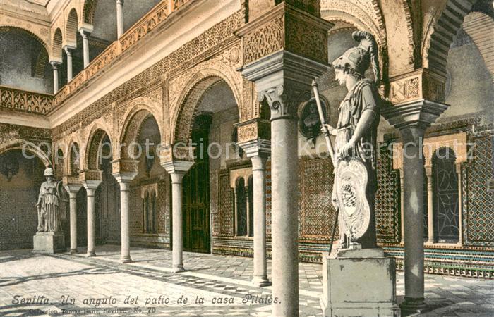Sevilla Andalucia ES Un anguio del patio de la casa Pilatos