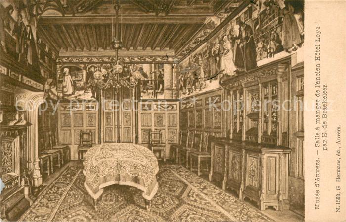 Anvers Antwerpen Salle a mange de l’ancien Hotel Leye