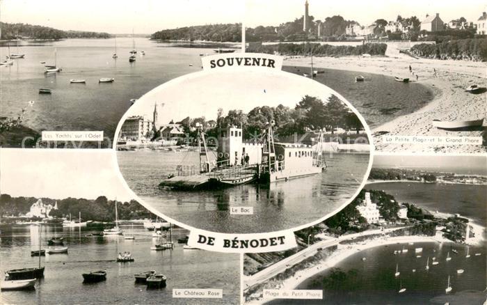 Benodet 29 Finistere Les Yachts sur l’Odet Le Chateau Rose Plage du Petite Phare