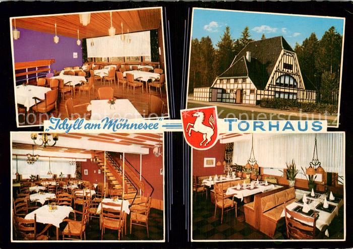 Koerbecke Moehnesee Cafe Restaurant Torhaus Gastraeume