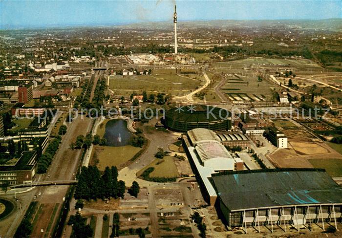 DORTMUND  CITY Westfalenpark mit Florianturm Westfalenhalle und neuer Halle fuer