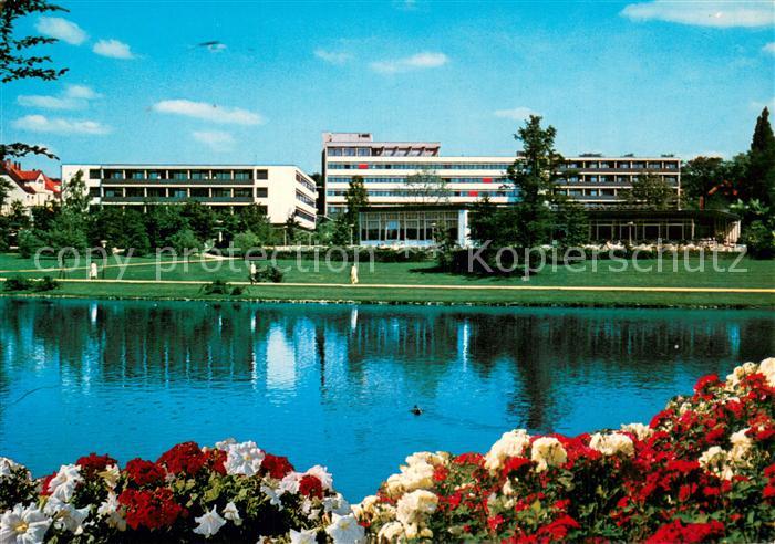 Bad Salzuflen Kurparksee mit Klinik Lipperland